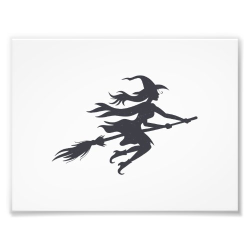 Silhouette of witch _ Choose background color Photo Print