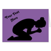 Silhouette of Woman Kneeling in Prayer (Front Horizontal)