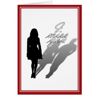 Silhouette of Woman Missing Man Card