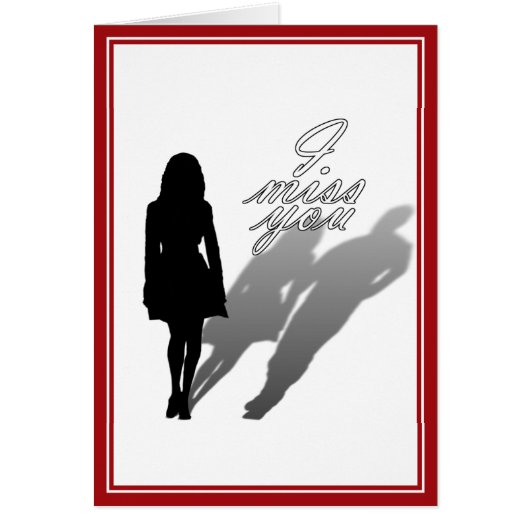 Silhouette of Woman Missing Man Cards (Front)