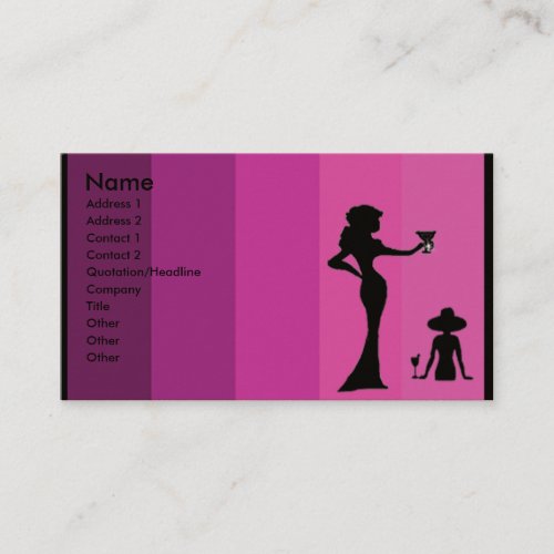 Silhouette of women Business Card