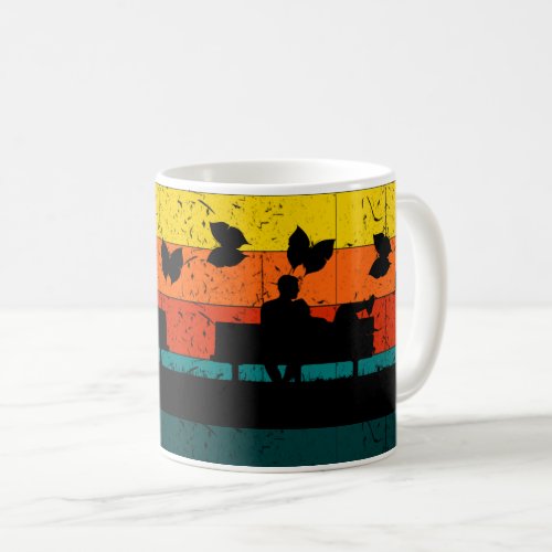 Silhouette Orange Sunset Couple Love Coffee Mug