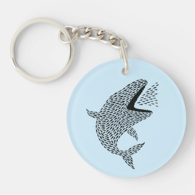 Silhouette Orca Keychain (Front)