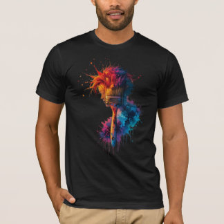 Silhouette paintbrush print T-Shirt