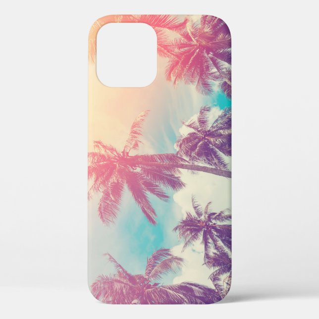 Silhouette palm trees, sunset abstract. Case-Mate iPhone case (Back)