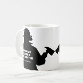 Silhouette Personalized  Firefighter Retirement Coffee Mug (Front Left)