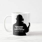 Silhouette Personalized  Firefighter Retirement Coffee Mug (Left)