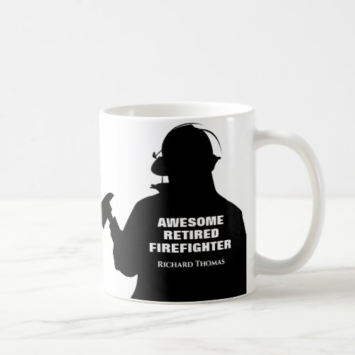 Silhouette Personalized  Firefighter Retirement Coffee Mug