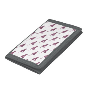 Silhouette Pink and Black Leopard Tri-fold Wallet
