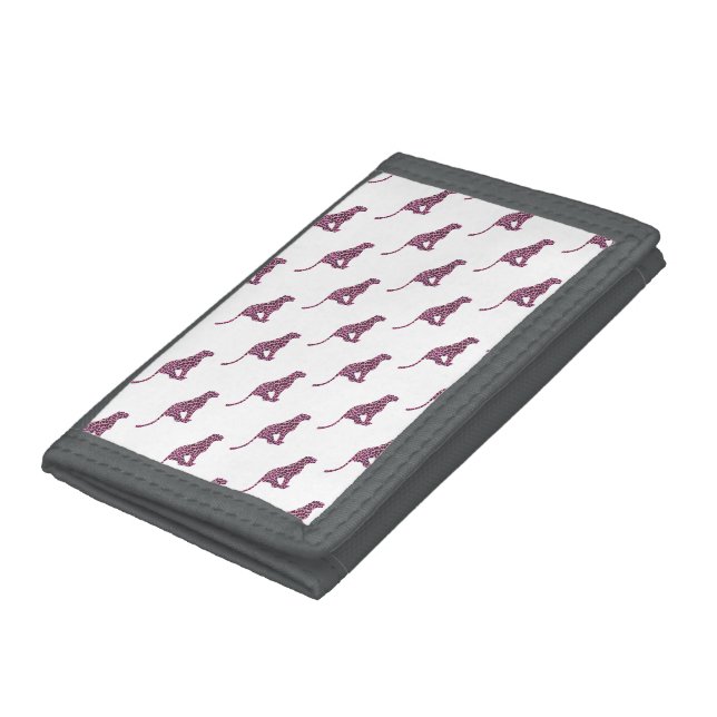 Silhouette Pink and Black Leopard Tri-fold Wallet (Bottom)