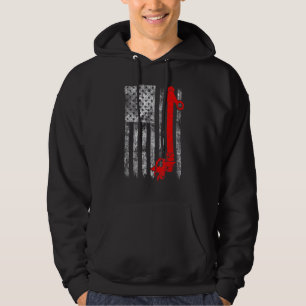 Silhouette Power Line Fuse American Flag Lineman Hoodie