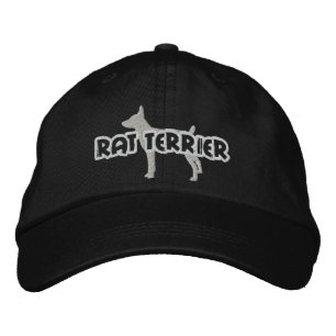 Silhouette Rat Terrier Embroidered Hat