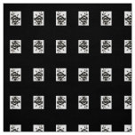 Silhouette Rose Black on Cotton Poly Fabric 60&quot;