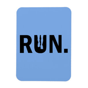 Silhouette Run Running for Runner Marathon Magnet