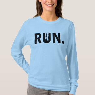 Silhouette Run Running for Runner Marathon T-Shirt