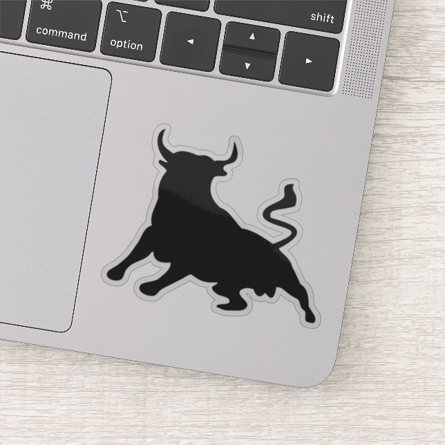 Silhouette Running with the Bulls Spain Sticker (Detail)