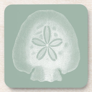 Silhouette Sand Dollar Beverage Coaster