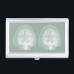 Silhouette Sand Dollar Business Card Case<br><div class="desc">Can you imagine living your life on the beach? Get this beautiful image of this silhouette sand dollar to add to your beach collection. This unique translucent piece of art work is great on any of your Zazzle products. It's contemporary and modern art will make you the most stylish among...</div>