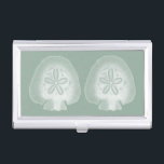 Silhouette Sand Dollar Business Card Case<br><div class="desc">Can you imagine living your life on the beach? Get this beautiful image of this silhouette sand dollar to add to your beach collection. This unique translucent piece of art work is great on any of your Zazzle products. It's contemporary and modern art will make you the most stylish among...</div>