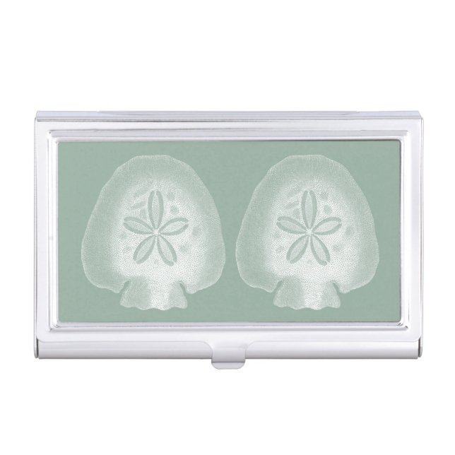 Silhouette Sand Dollar Business Card Case (Front)
