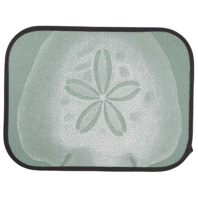 Silhouette Sand Dollar Car Floor Mat (Rear)