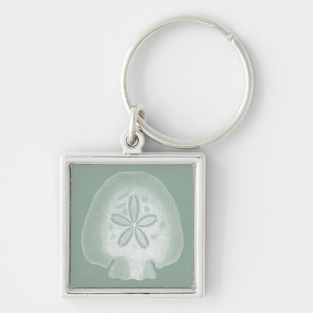 Silhouette Sand Dollar Keychain (Front)