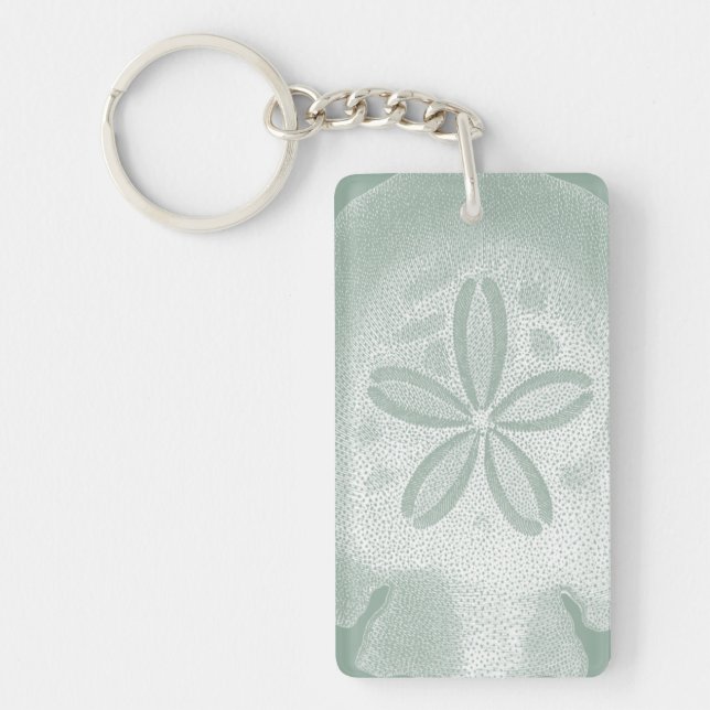 Silhouette Sand Dollar Keychain (Front)