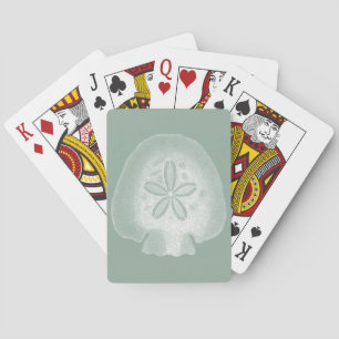 Silhouette Sand Dollar Poker Cards