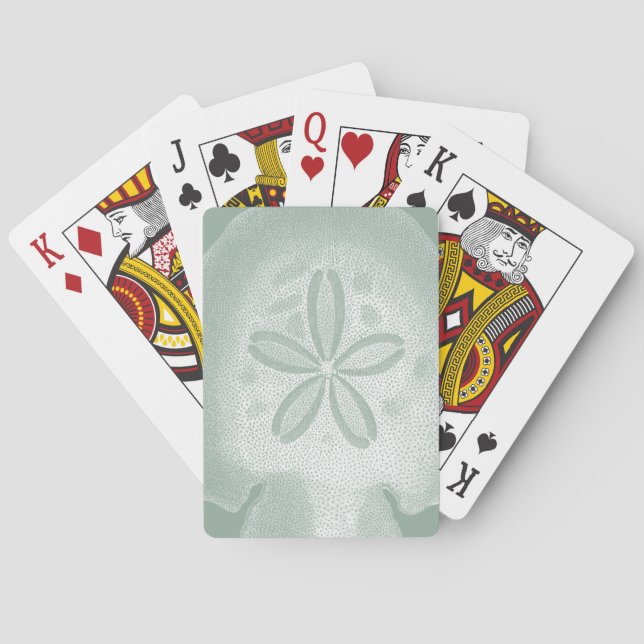 Silhouette Sand Dollar Poker Cards (Back)