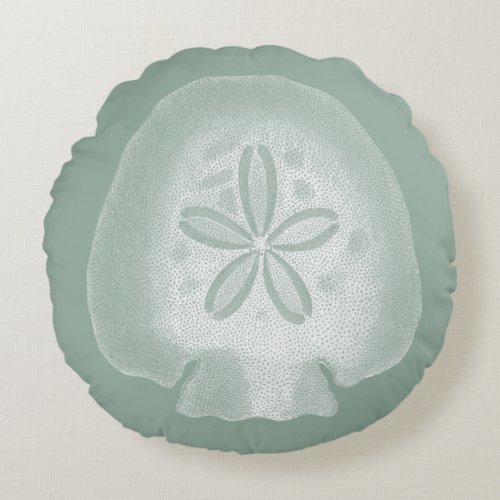 Silhouette Sand Dollar Round Pillow