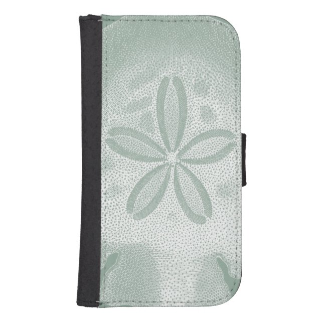 Silhouette Sand Dollar Samsung Galaxy Wallet Case (Front)