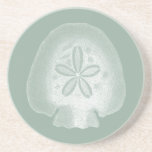 Silhouette Sand Dollar Sandstone Coaster