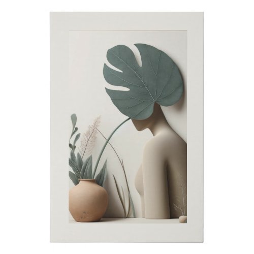Silhouette Serenity Faux Canvas Print