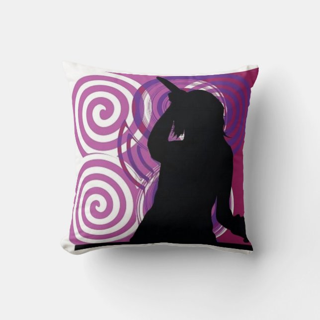 Silhouette Singer Pillow (Front)