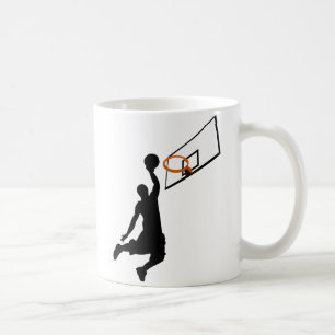 Silhouette Slam Dunk Basketball Player Coffee Mug