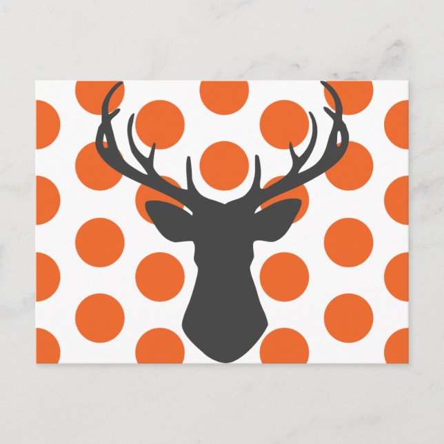 Silhouette Stag Head Postcard (Front)