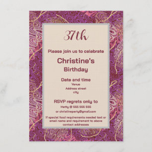 Silhouette Stencil Abstract Art Birthday Invitation