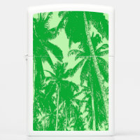 Silhouette-Style Pattern of Palm Trees Zippo Light Zippo Lighter