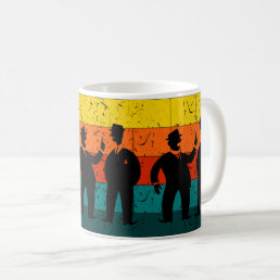 Silhouette Sunset Office Workmate Friends Coffee Mug