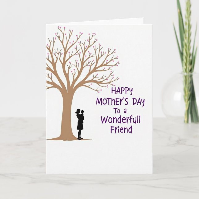 Silhouette Sweet Mothers Day Card (Front)