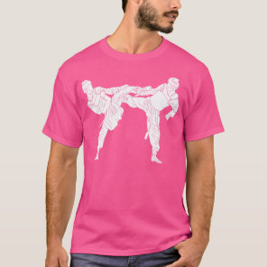 Silhouette Taekwondo Fighter Korean Fighting Sparr T-Shirt