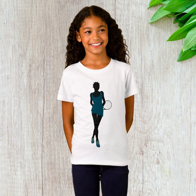 Silhouette Tennis Player Girls T-Shirt (Creator Uploaded)