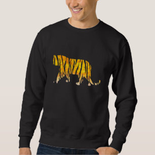 Silhouette Tiger Black and Orange Sweatshirt