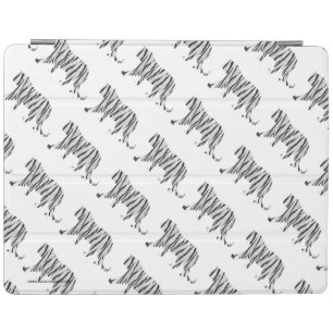 Silhouette Tiger Black and White iPad Smart Cover