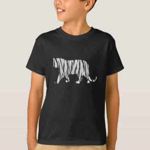 Silhouette Tiger Black and White T-Shirt
