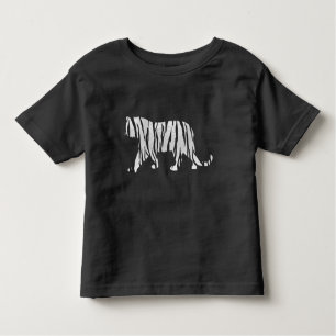 Silhouette Tiger Black and White Toddler T-shirt
