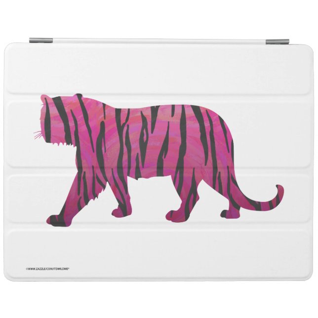 Silhouette Tiger Pink and Black iPad Smart Cover (Horizontal)