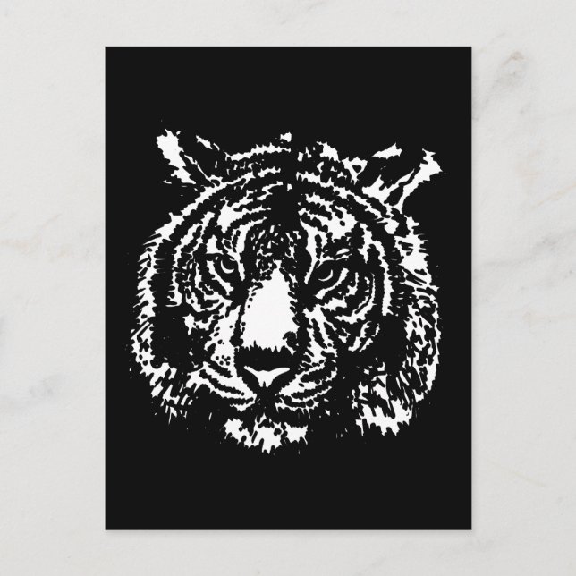 Silhouette Tiger Postcard (Front)