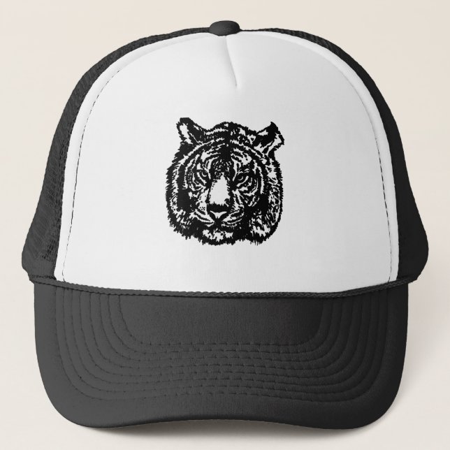 Silhouette Tiger Trucker Hat (Front)