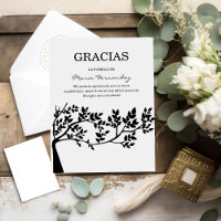 Silhouette Tree Espanol Funeral Thank You Gracias